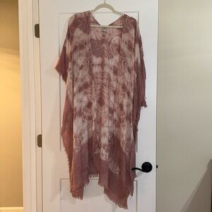 Woven Heart- Tie-dye Shawl/Throw Over